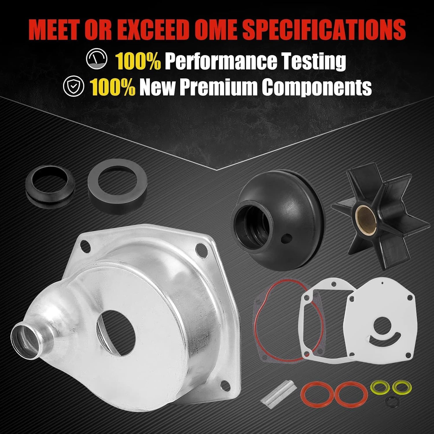 AUTOBABA Water Pump Repair Kit Compatible with 1991-2021 Mercury MerCruiser Alpha 1 Gen 2 Drives, Water Pump Impeller Repair Replace 817275A4 817275Q05 18-3147 47-43026-1, 47-43026-2