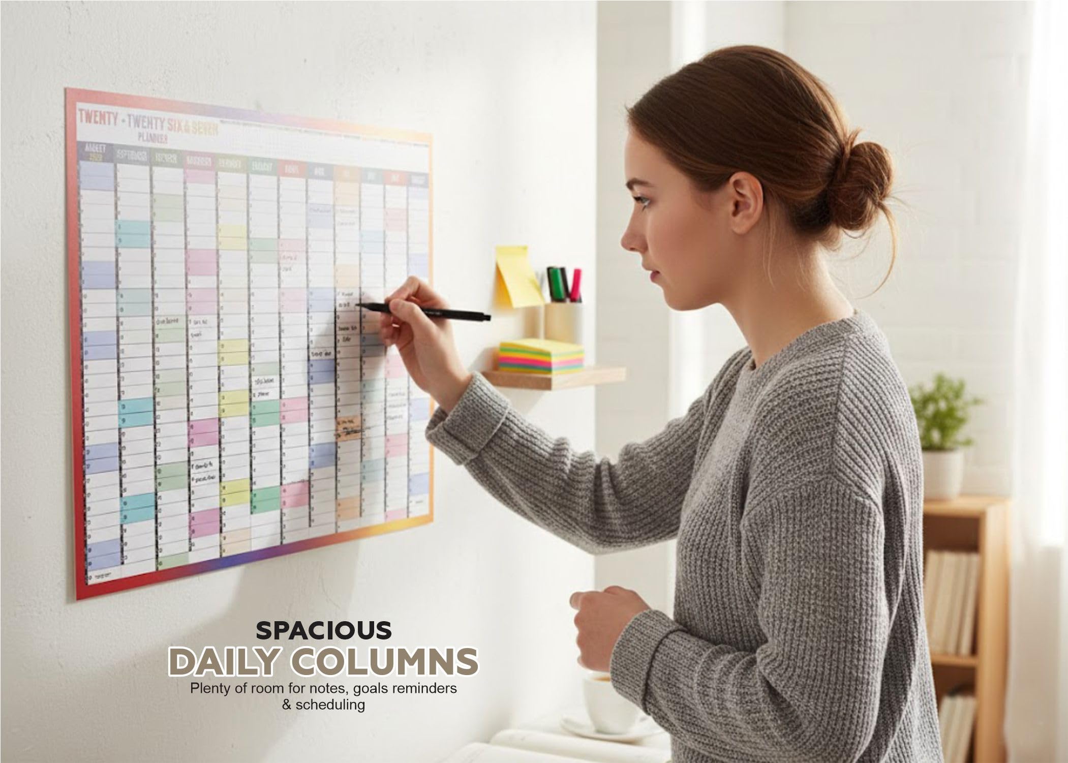 Planificateur mural A1 2025-2026 Calendrier scolaire annuel 59,4 x 84,1 cm