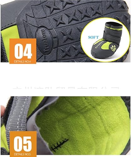 Miniatura 6 de TRUE LOVE Zapatos para perros Botas de lluvia antideslizantes impermeables con reflectante TLS3961