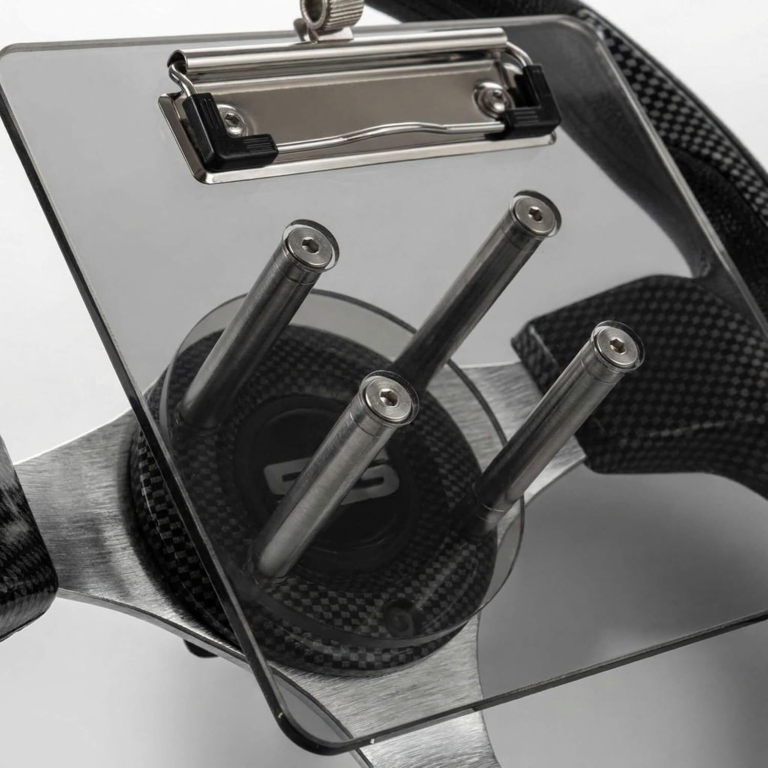 NOKINS 12.5" Universal Golf Cart Steering Wheel&Scorecard Holder, Fit EZGO TXT/RXV/Club Car DS/Precedent/Yamaha, Most Golf Carts (D Shape Carbon Fiber Black)