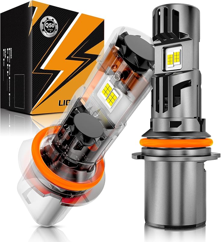 Lâmpadas LED para farol de neblina Auxbeam Q50 9007/HB5 com ventilação dupla – Kit com 2 unidades