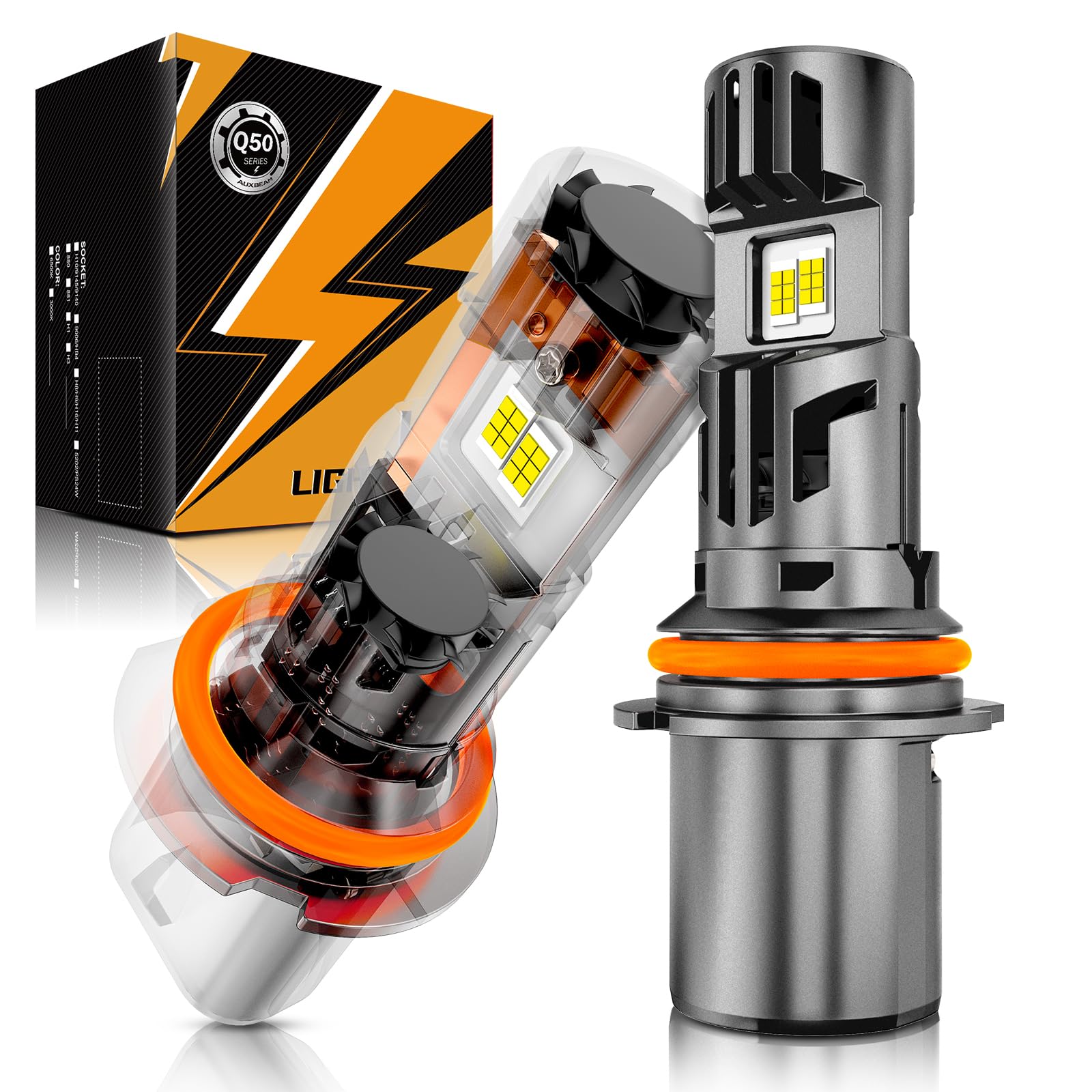 Auxbeam Q50 Series 9007 HB5 Fog Lights Powersport Lights Offroad 36000LM