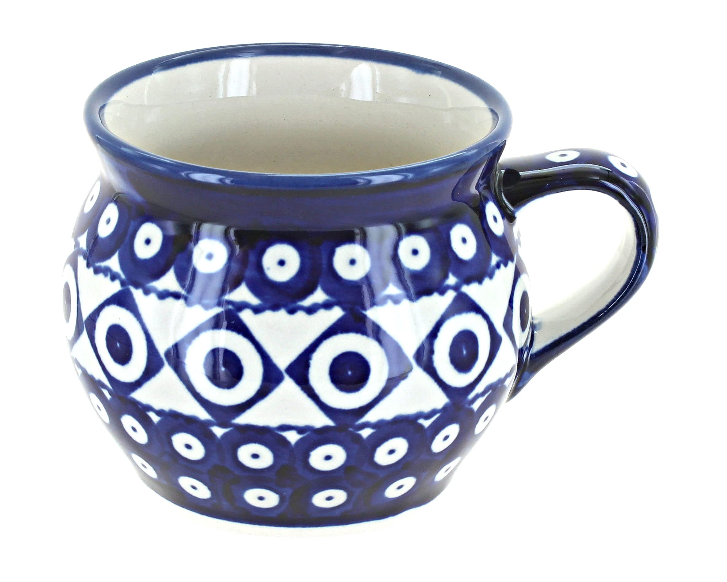 Blue Rose Polish Pottery Xandra Bell Shaped Mug