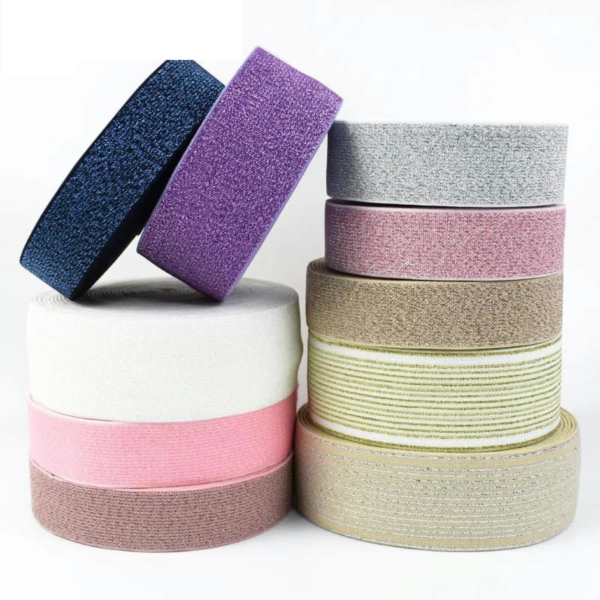 Elastyczna taśma nylonowa, Nylon Elastic Band 25-50mm 3-10meters Multicolor For Sewing(Black 50mm,10Meters)