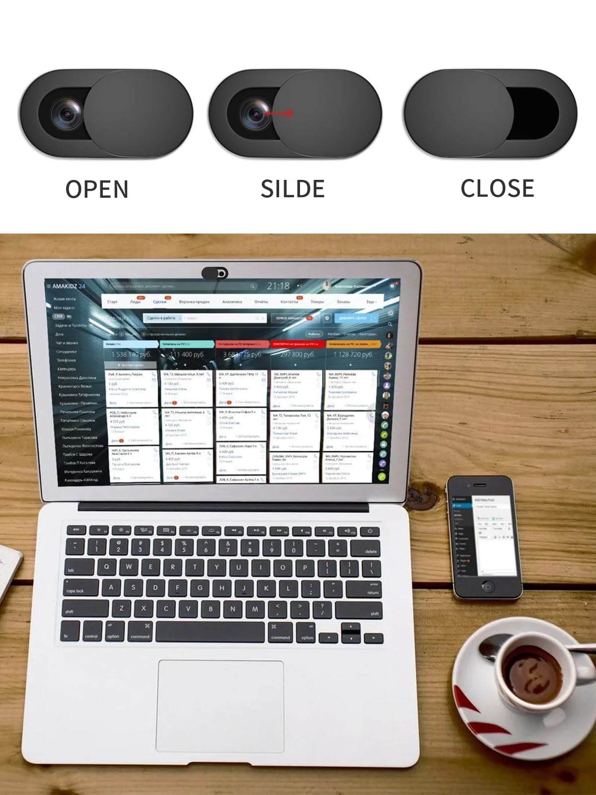 [8 Pezzi] Coperchio della Webcam, Copri Webcam Slider Copertura Webcam Ultra Sottile Camera, per Computer Portatile/Smartphone/PC/Accessori del Telefono Cellulare