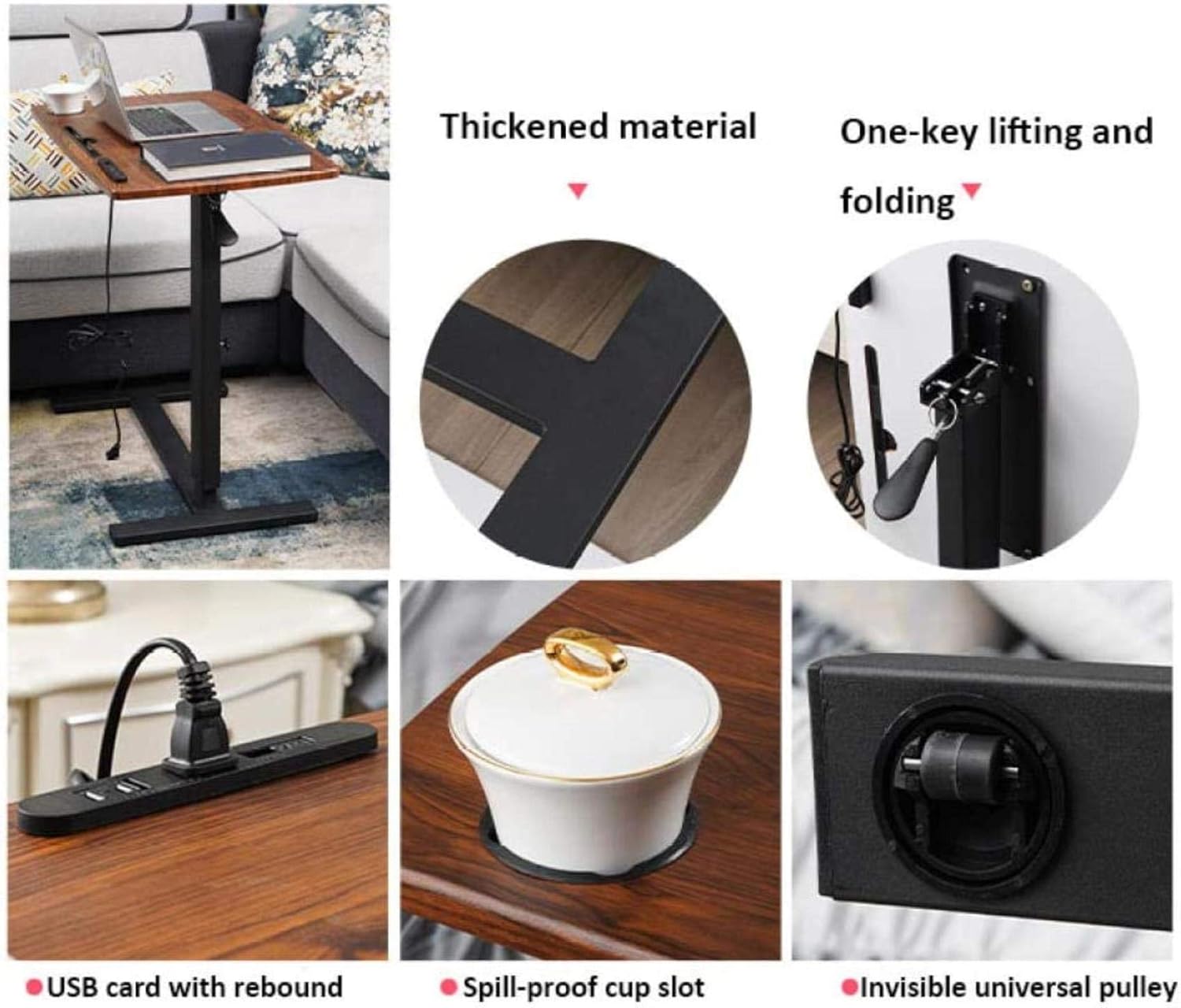 オークパネル付きスチールシットスタンドデスクコンバーター、高