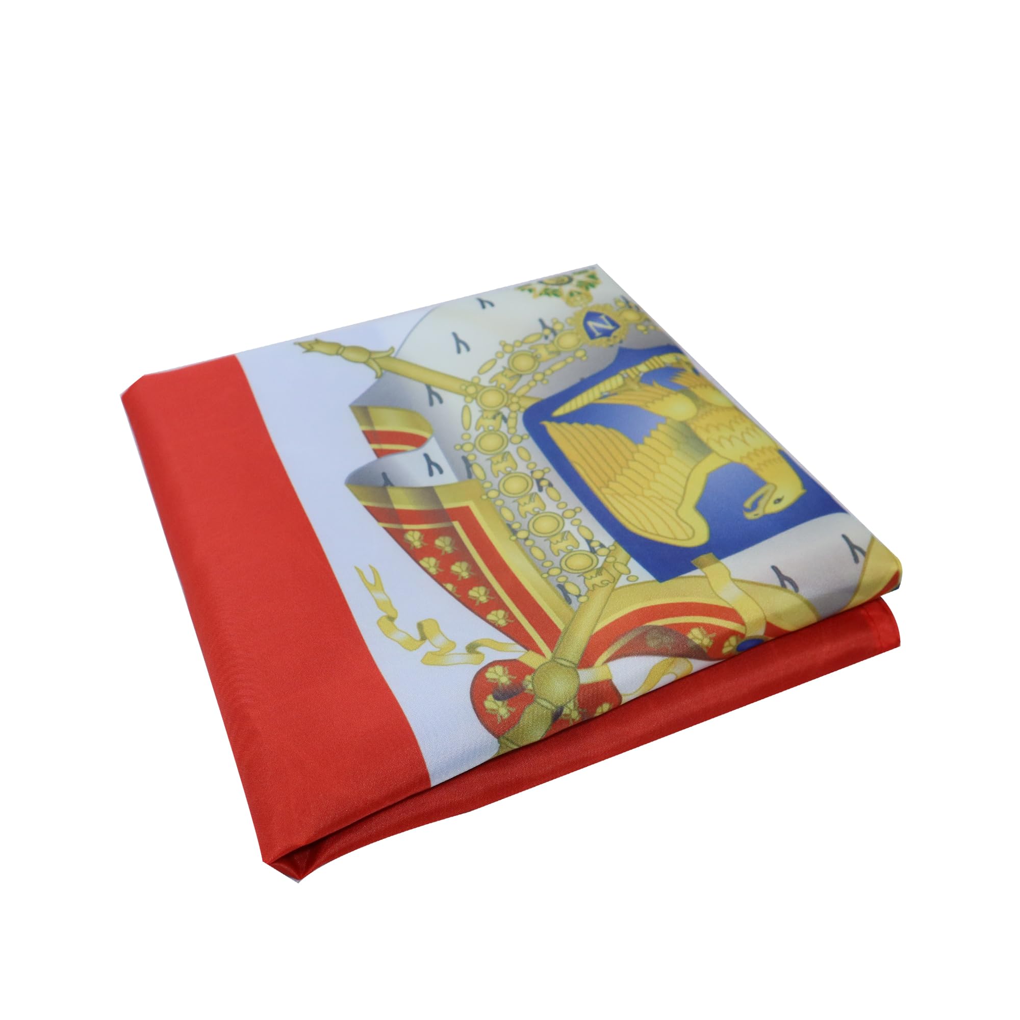 Imperial Napoleon III French Empire Table Flag - 5x5 Inch Coat Of Arms Desk Flag With Black Base