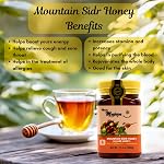 Pure Mountain Sidr Honey Plain (500g) | Supports memory, focus & cognitive function, Gluten free, No added sugar or additives, Smooth pourable texture