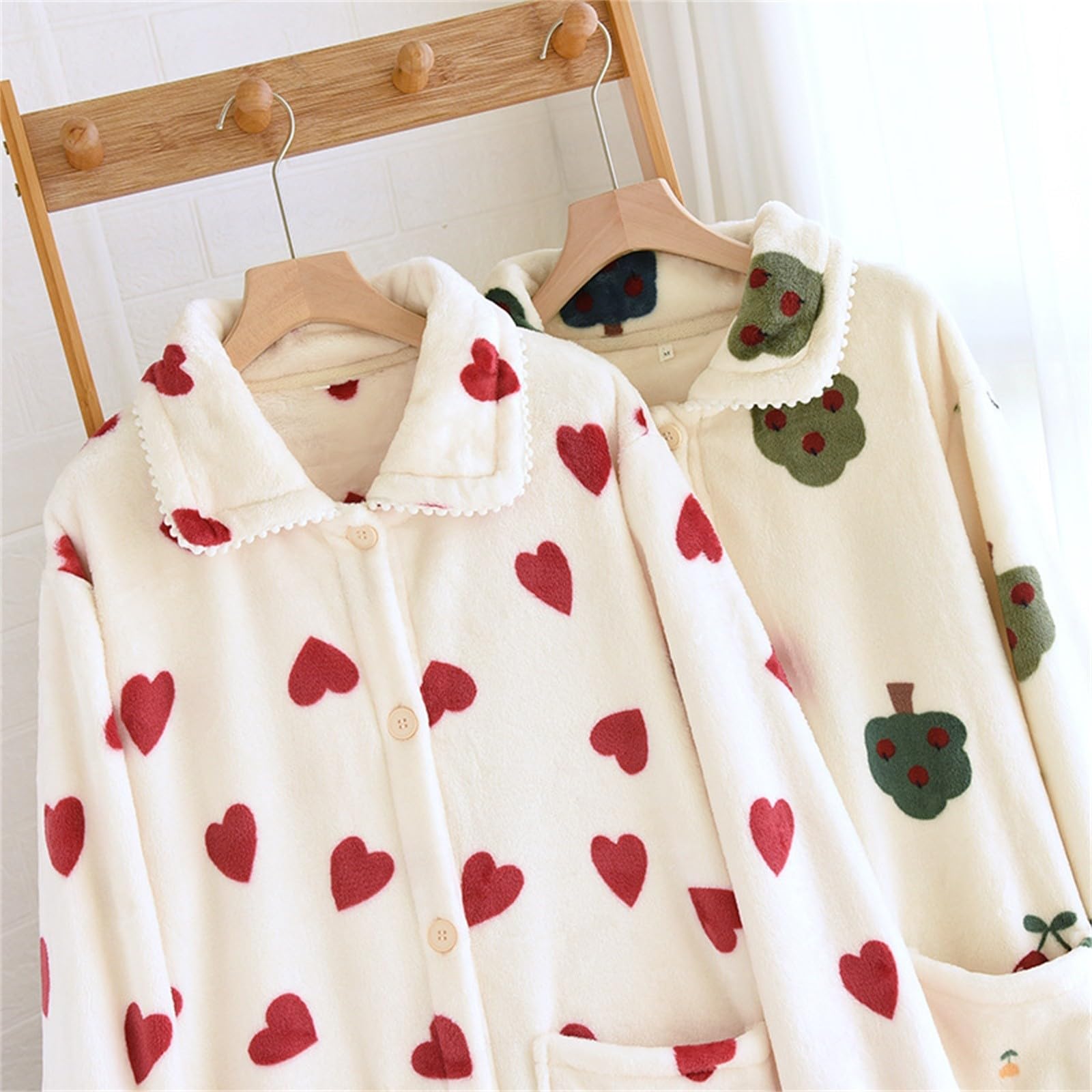 Accappatoi da donna in pile, a maniche lunghe, vestaglia da donna