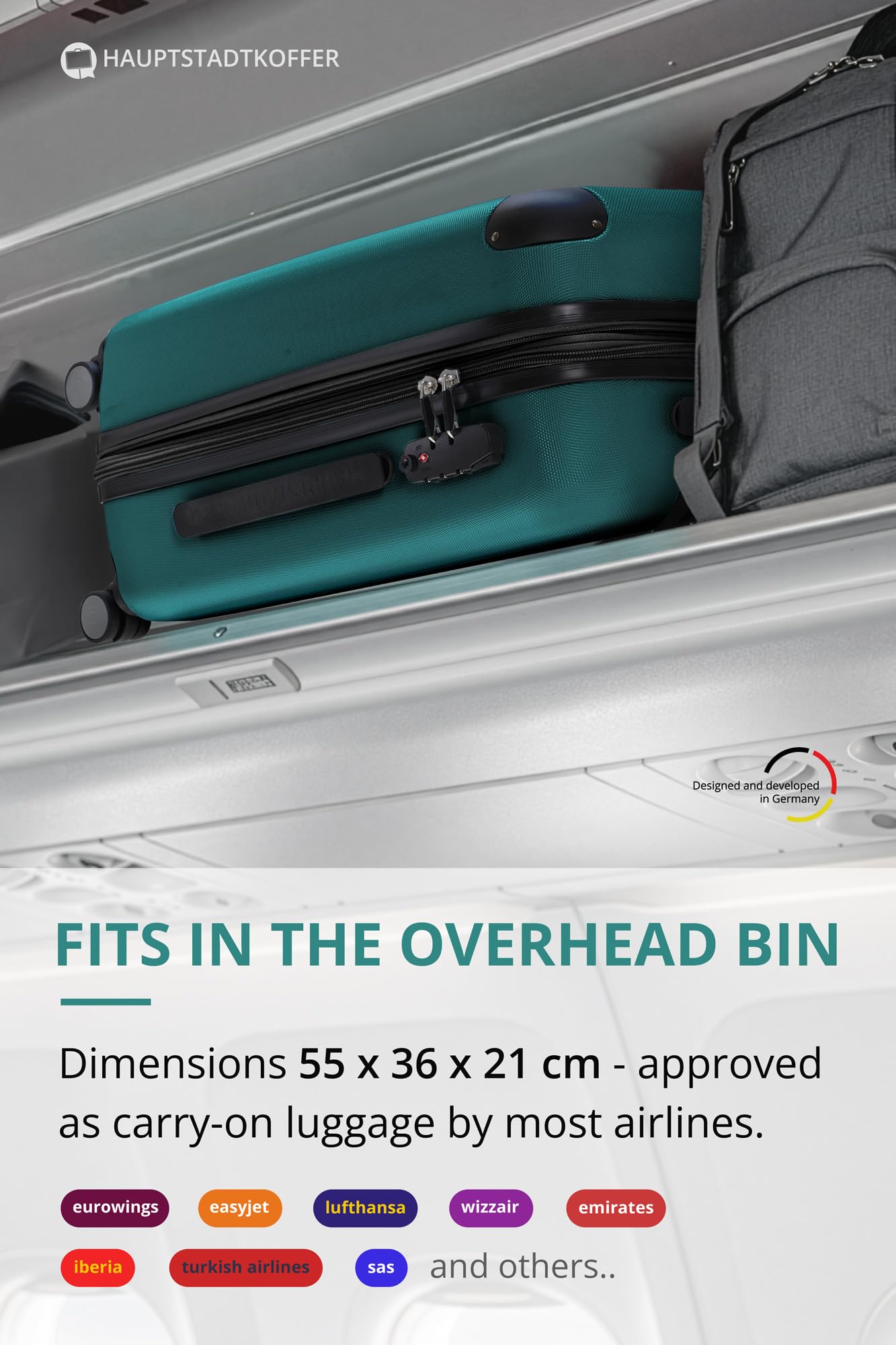 HAUPTSTADTKOFFER - Spree - Maleta rígida, Trolley expandible, Equipaje de Viaje, 4 Ruedas Dobles, TSA, 65 cm, 74 litros, Champán — view 147