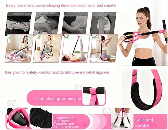 Pedal Resistance Band Workout Gear | Abdominal Muscle Training Aid for Men Adults Athletes Beginners Players Fitness Enthusiasts Busy Professionals Workout