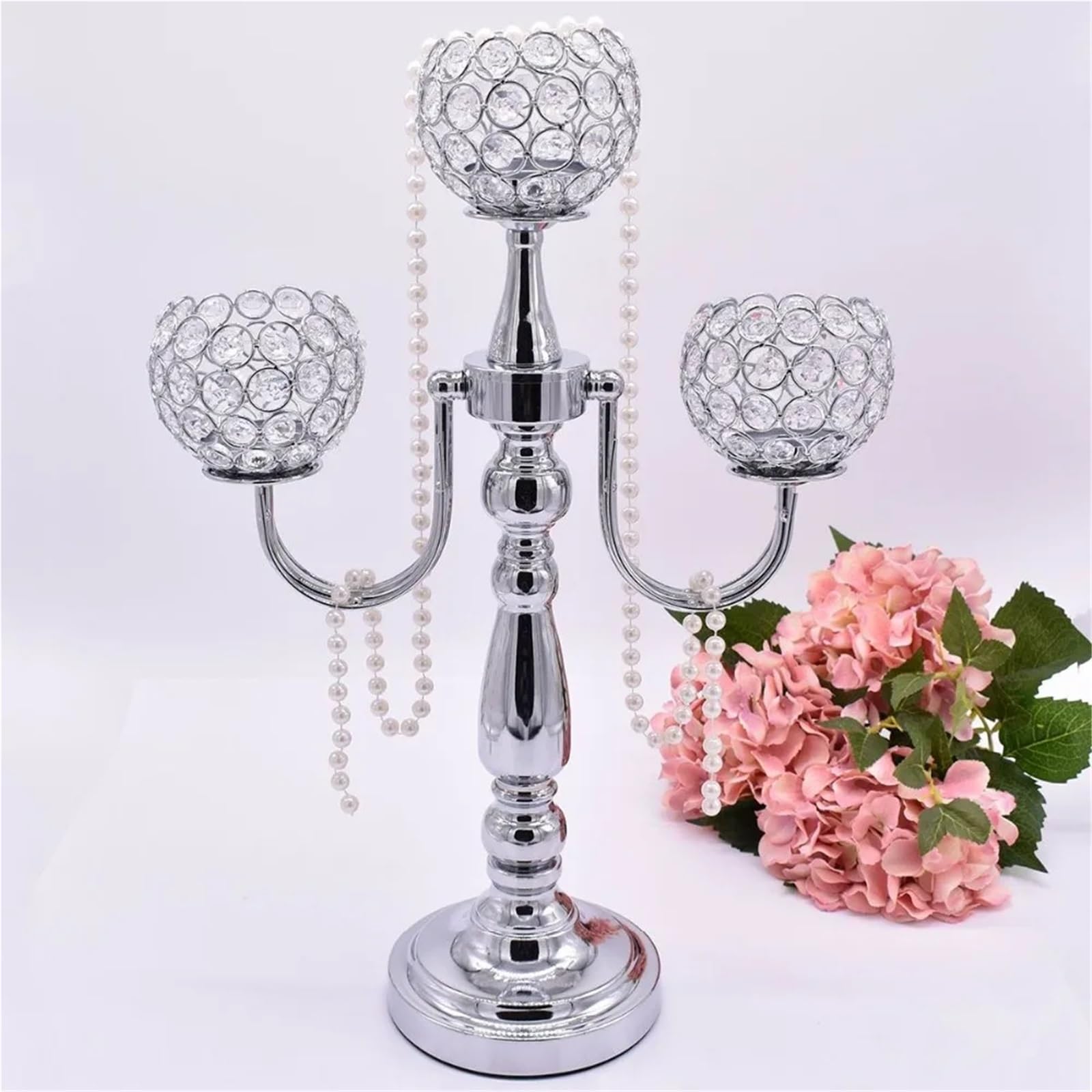 Guirnalda de Cuentas de Perlas de imitación de plástico | Decoración de fiesta de boda beige: adorno de cuentas de plástico