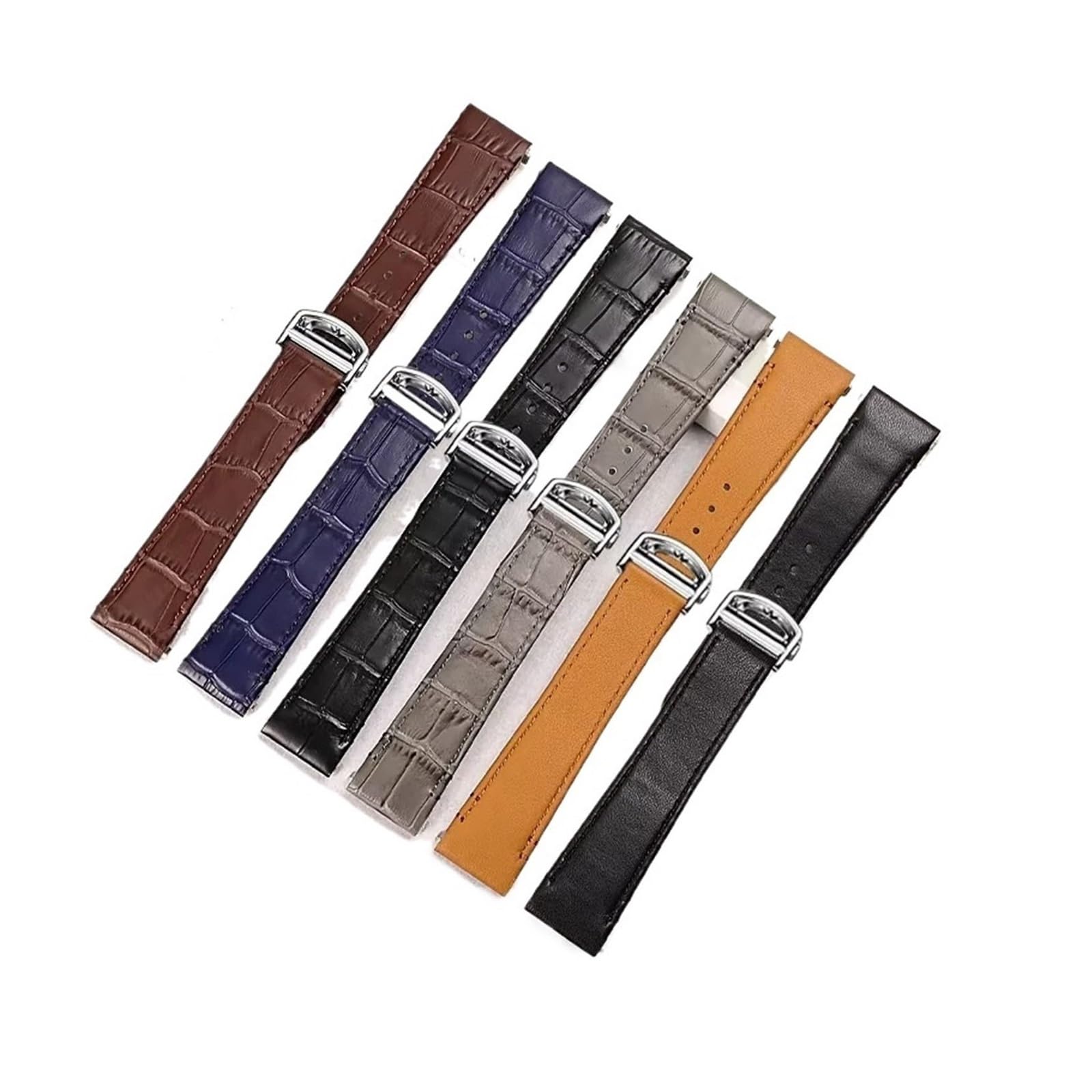 Compatible con Cartier Santos WSSA0009 WSSA0010 WSSA0029 Correa de cuero de liberación rápida 19 mm 21 mm Correa de reloj Negro marrón azul