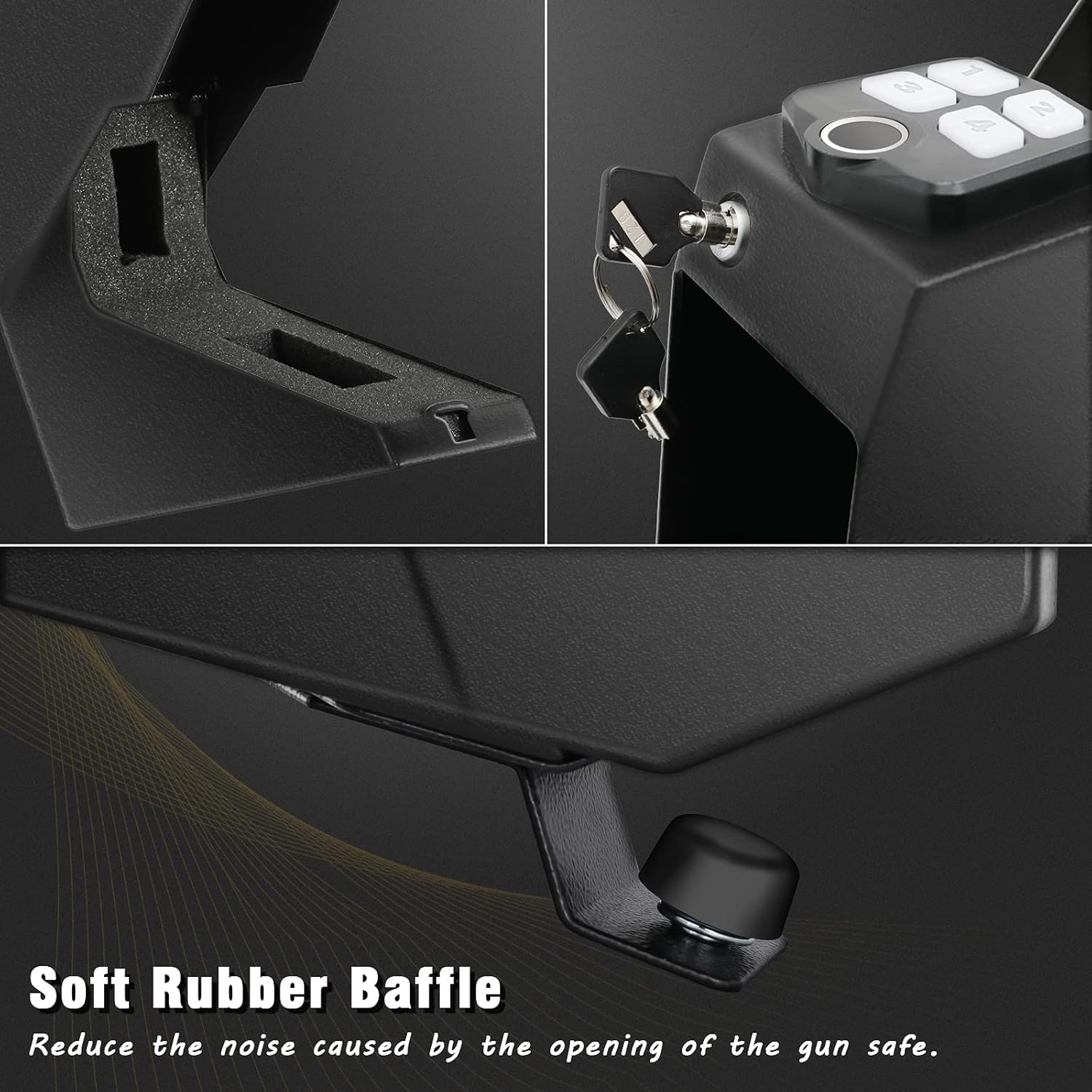 Dalmbox Mounted Fingerprint Gun Safe for Pistols Biometric Pistol Safe Quick-Access Safety Device with Digital Keypad & 2 Emergency Keys Handgun Safe : Sports & Outdoors