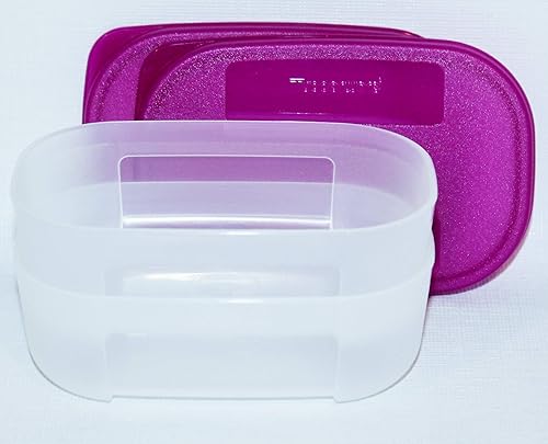 Miniatura 2 de Tupperware Juego de 2 minirecipientes Freezer Mates de 4 onzas, color morado