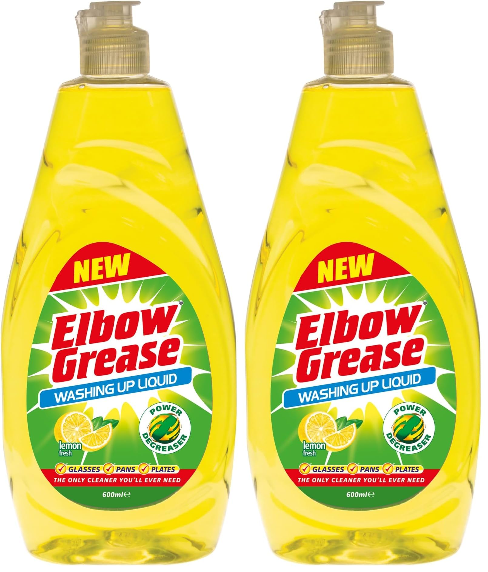 Elbow Grease Washing Up Liquid | Power Degreaser - Soap for Hand Washing Dishes, Pots, Pans & Glasses (Apple, 600ml) — view 13