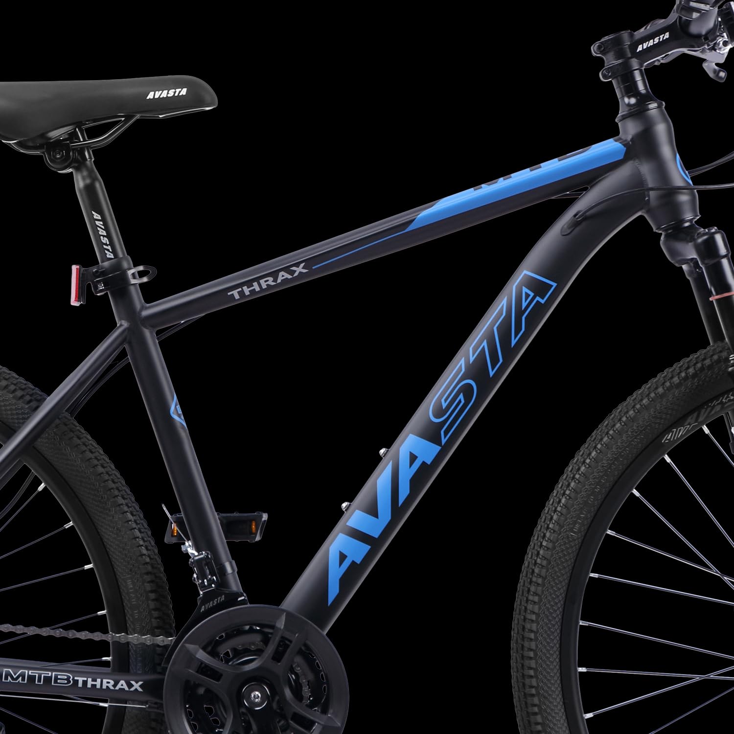 AVASTA 26/27,5-Zoll-Mountainbike für Männer und Frauen, Erwachsene, mit hochfestem Stahlrahmen und Doppelscheibenbremsen, Vorderradfederung, 21-Gang-Schaltung, verdeckten Bremszügen
