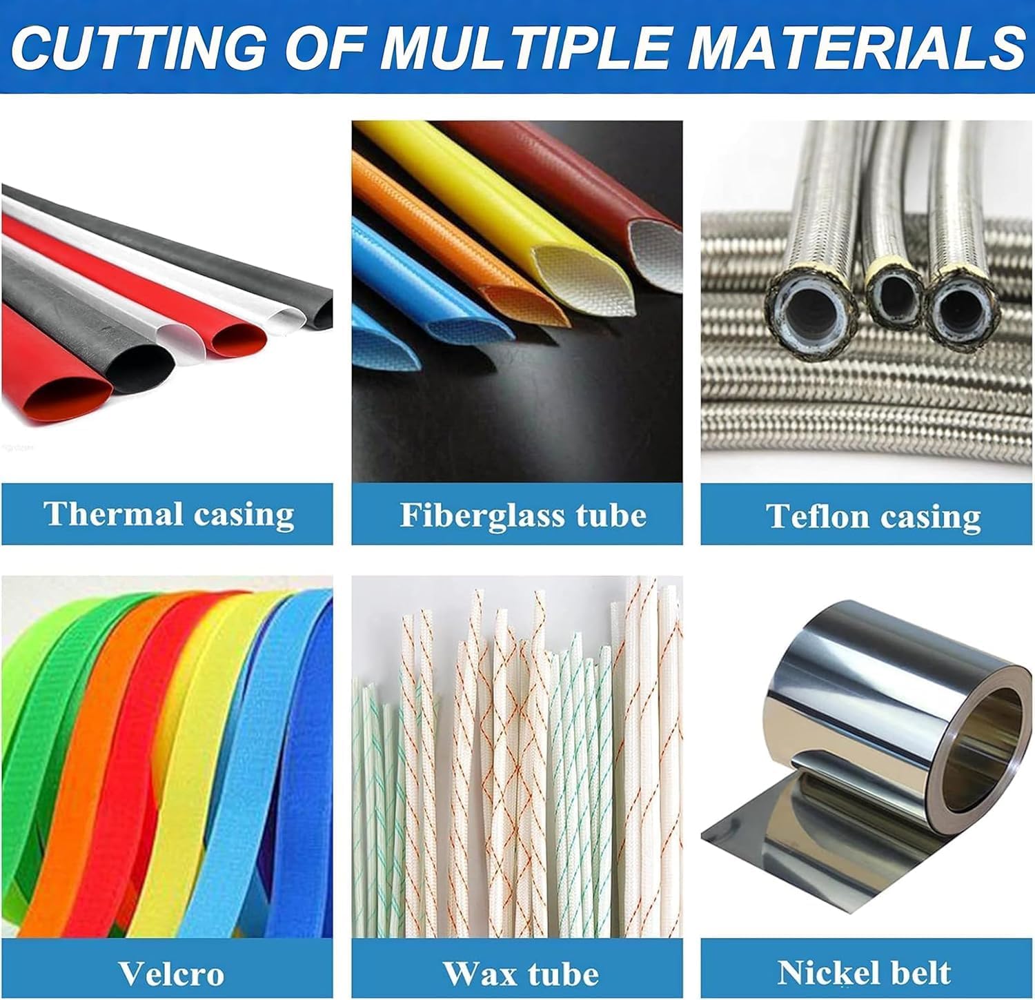 Auto Heat-Shrink Tube Cutter, Electric Cable Pipe Cutting Machine with 1mm-180mm Cutting Width, 0.1-99999mm Length, High-Speed Steel Blades, for Fiberglass Tube, Cable (180mm)