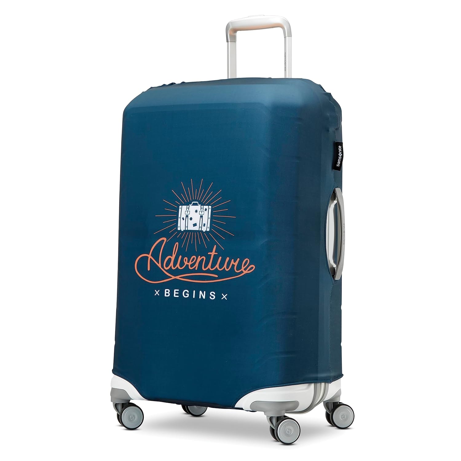 Samsonite Printed Luggage Cover, Adventure Begins, Adventure Begins, Printed Luggage Cover
