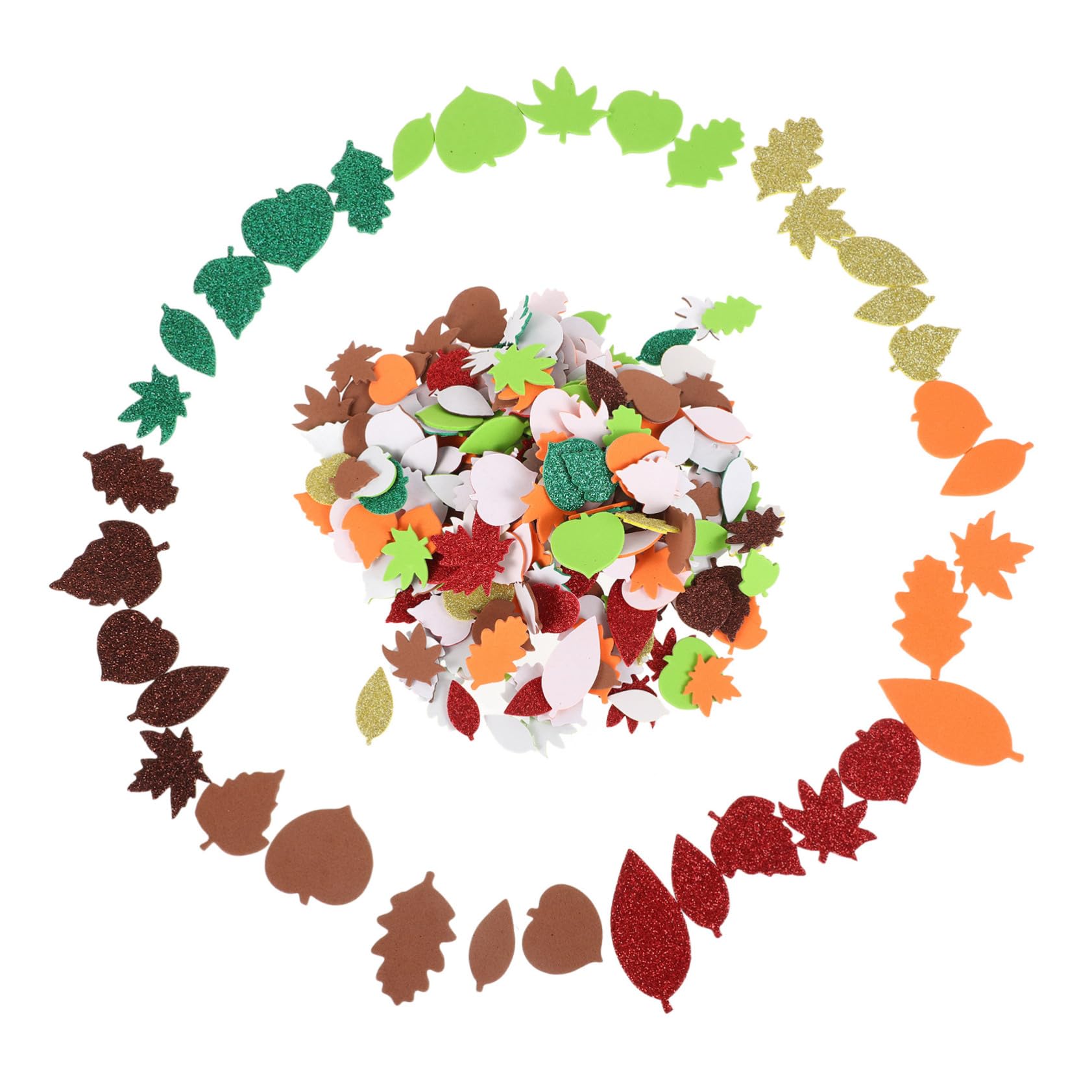 2500 Stk künstliche Herbstahornblätter Herbstfest Dekoration Herbstlaubdekorationen glitzernde Ahornblätter Gefälschte Herbstblätterdekorationen hochzeit deko pflanzen Schaum Abaodam