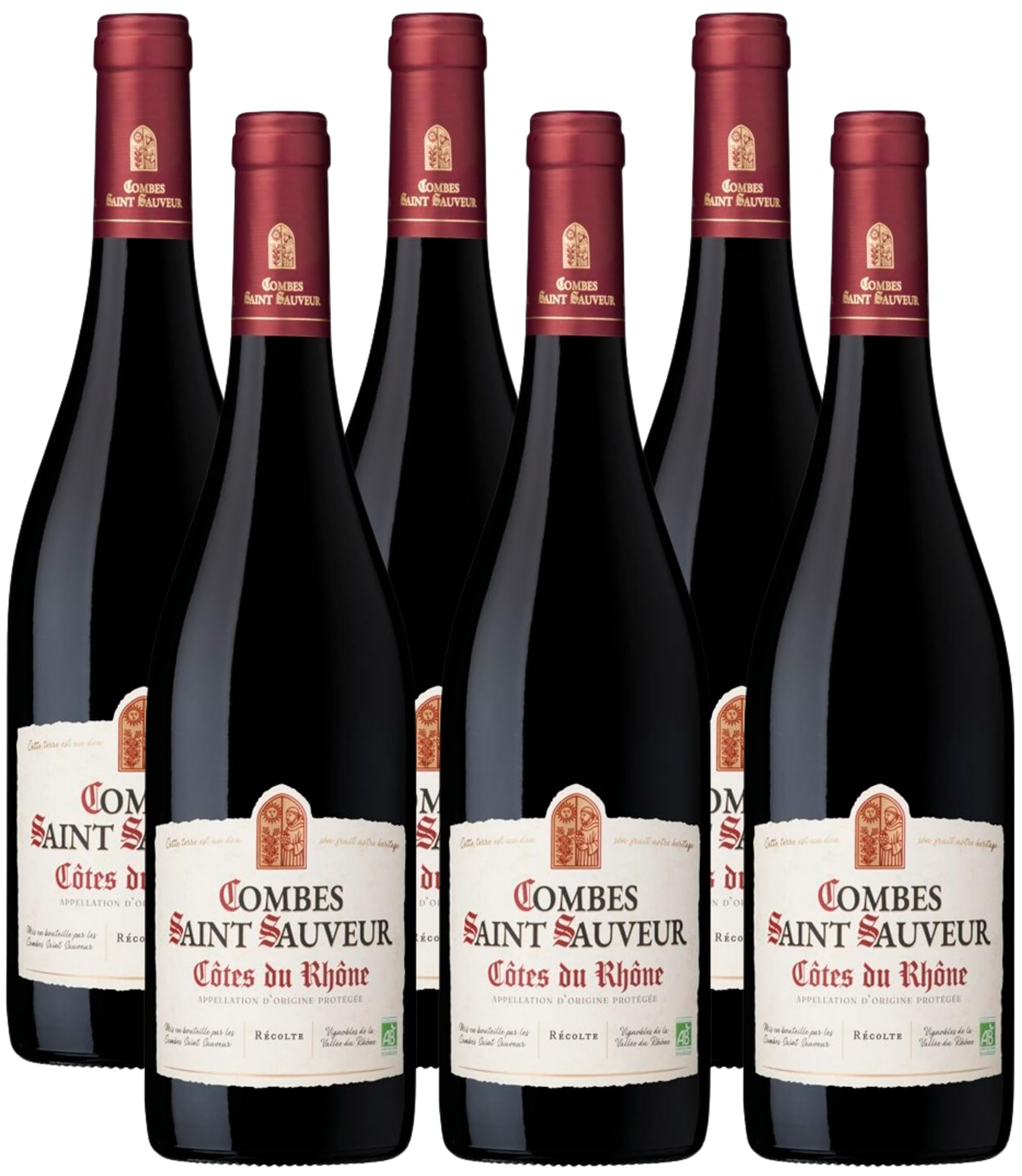 COMBES SAINT SAUVEUR - DOP Côtes du Rhône Village «Plan de Dieu» - Vino Tinto - 6 botellas x 75 cl