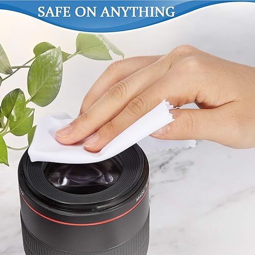 Miniatura 6 de Frienda 100 paños de limpieza de microfibra de 7 x 6 pulgadas, paños de limpieza ópticos de microfibra para teléfonos inteligentes, computadoras