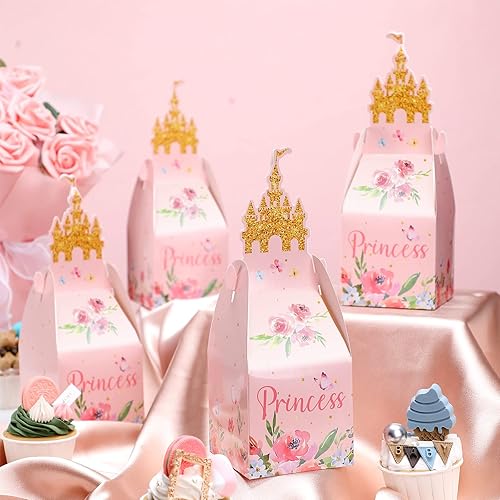 Miniatura 2 de 50 cajas de regalo de castillo de princesa rosa cajas de regalo de castillo de princesa rosa suministros de fiesta temática de princesa para