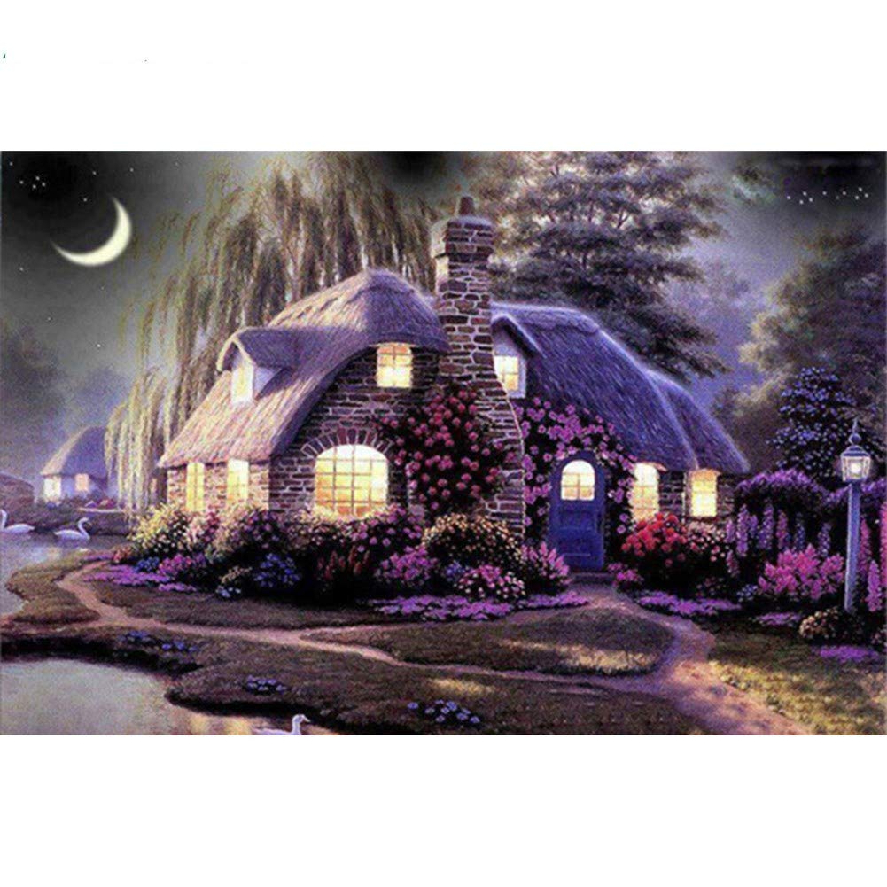 Peinture diamant 5D anti-stress grand paysage kit complet strass ronds pour décorer