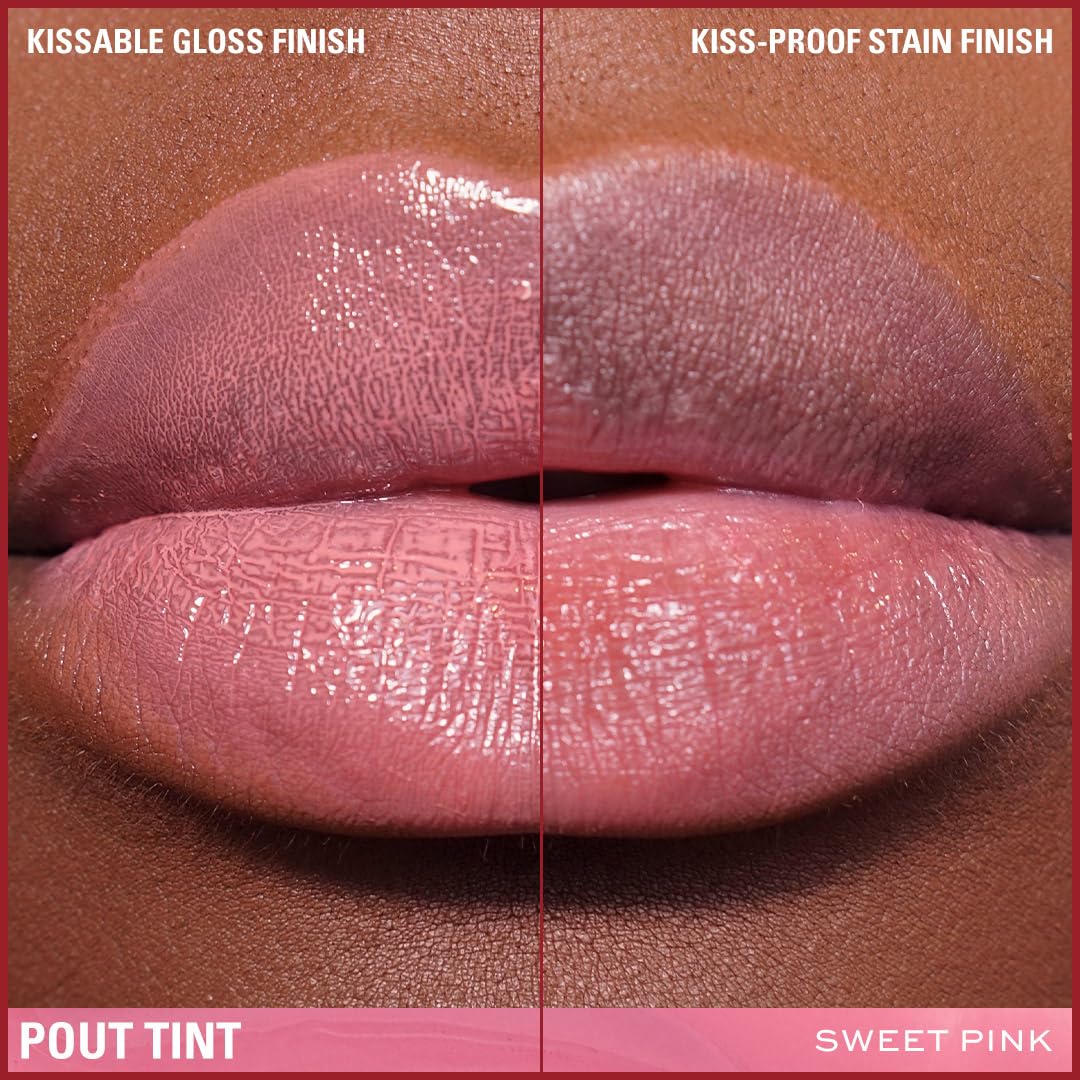 Makeup Revolution, Pout Tint, Lightweight Lip Tint, Buildable Colour, Hydrating Formula with Gloss to Stain Finish, Sweet Pink, 3ml - Image 4