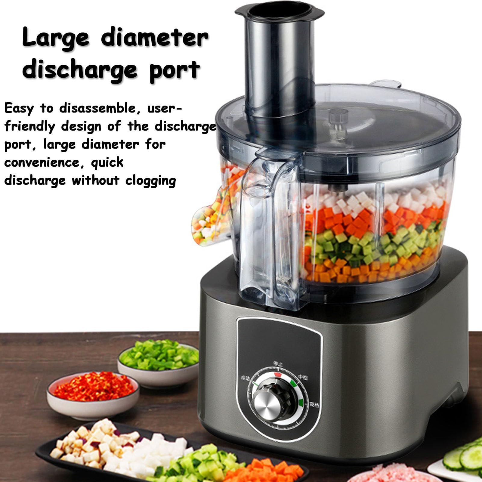Amazon｜600W電気野菜チョッパー、交換可能なブレード付き2 in 1フード