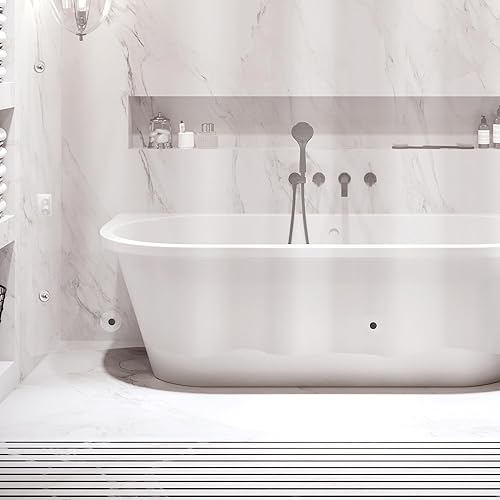 Miniatura 4 de Cortina de ducha con ventosas laterales e imanes, kit de protección contra salpicaduras, cortina de ducha transparente resistente 8G, a prueba de