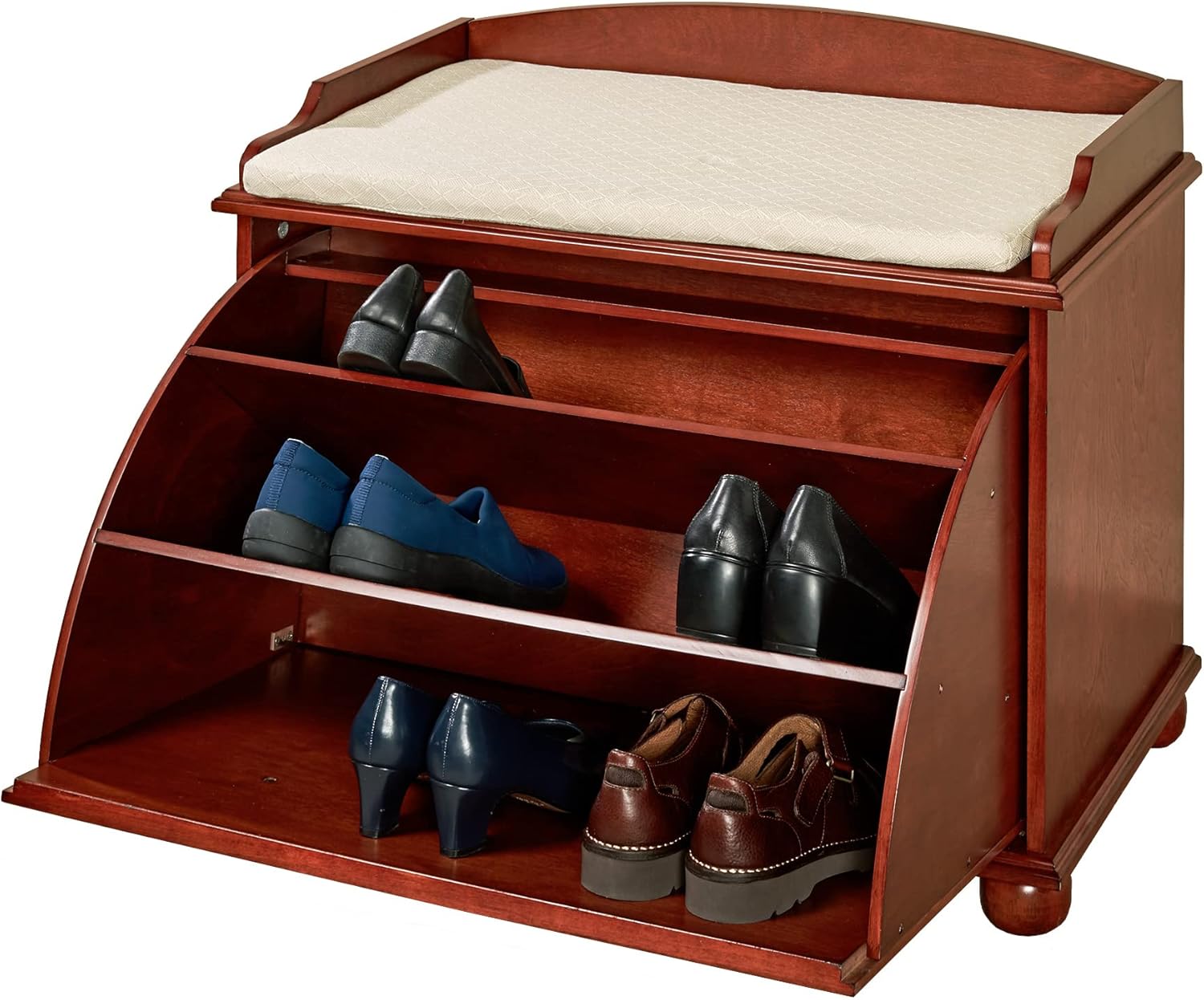 Touch of Class Aubrie Wooden Shoe Storage Bench Classic