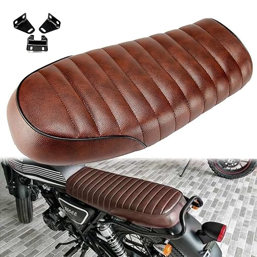 Miniatura 2 de Hump Flat Brat Cafe Racer Seat Saddle for Honda CB Suzuki GS Yamaha XJ Kawasaki Model-DFG-1409
