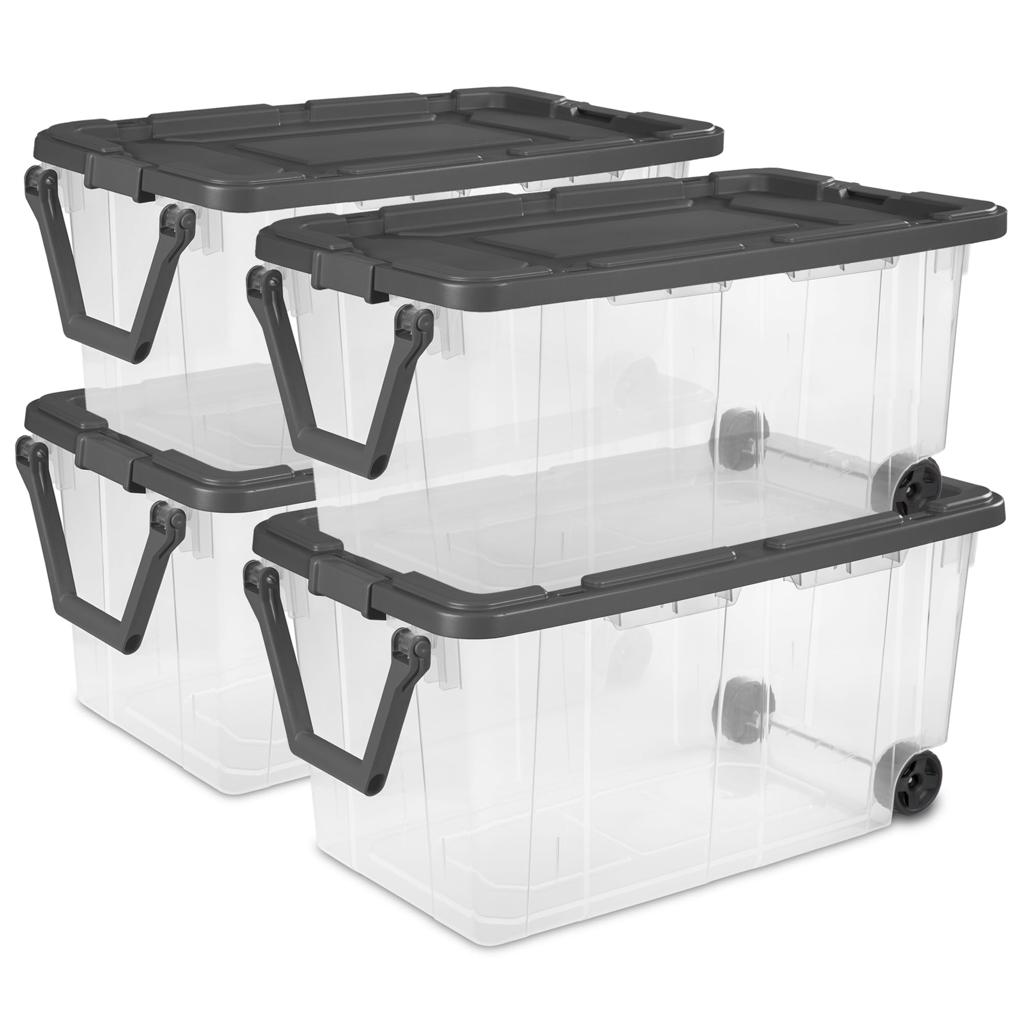 Sterilite 4-Pack Modular Stacker Box, 160 Quart