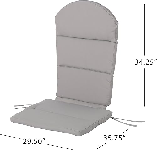 Miniatura 8 de Christopher Knight Home Terry - Cojines para sillas Adirondack resistentes al agua (juego de 2), gris, 2 unidades (paquete de 1), gris