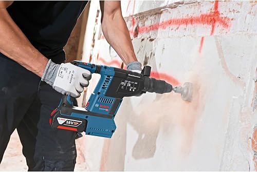 Bosch Professional 18V System perforateur sans-fil GBH 18 V-26 F (avec 2 batteries 5,0Ah, chargeur rapide GAL 1880 CV, butée profondeur 210mm, chiffon, poignée auxiliaire, mandrin automatique, L-BOXX) - 6