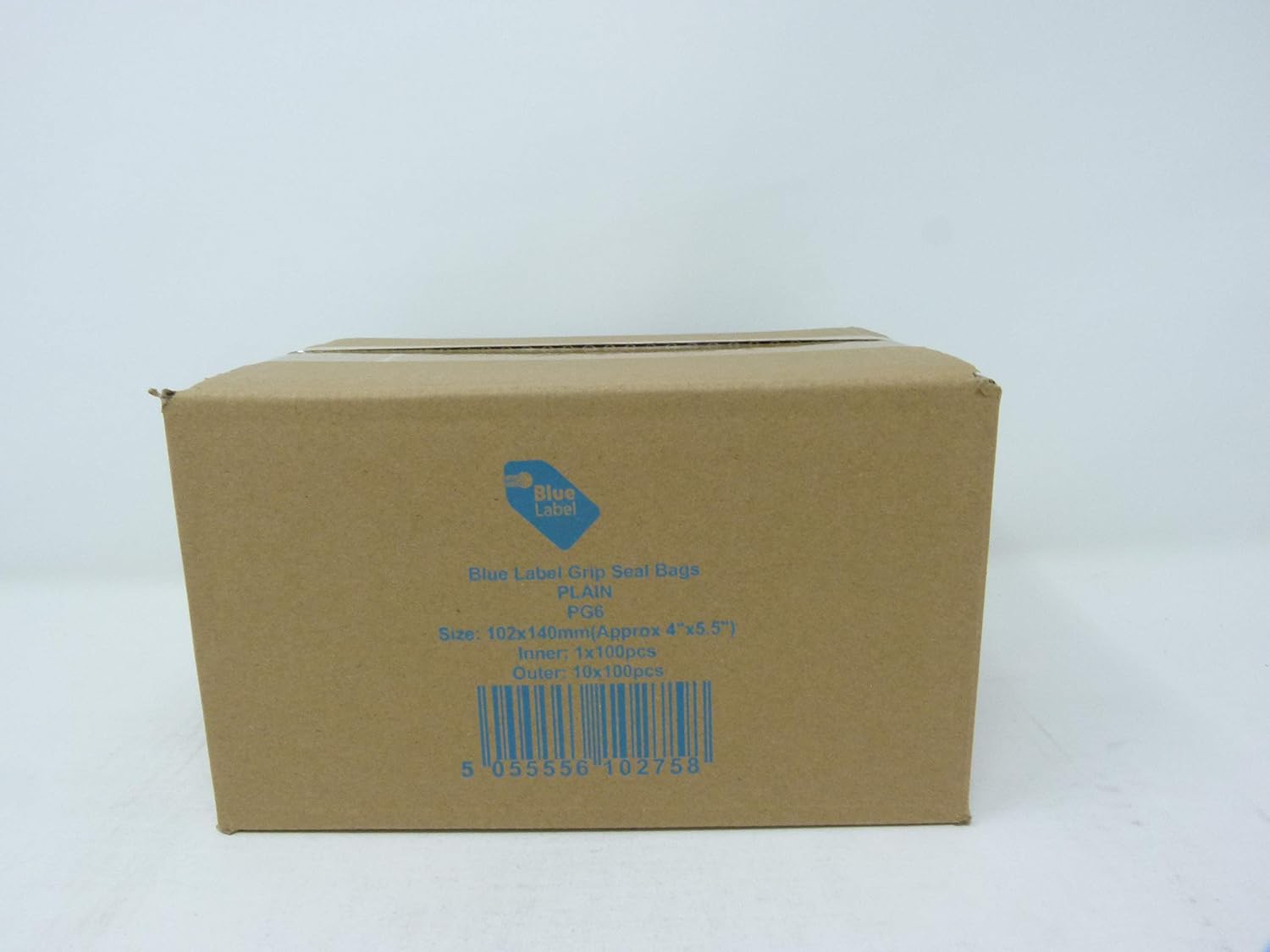 102 x 140 Blue Label Clear Grip Seal Poly Bags 1000 Pack, 40 Grammage - Image 3