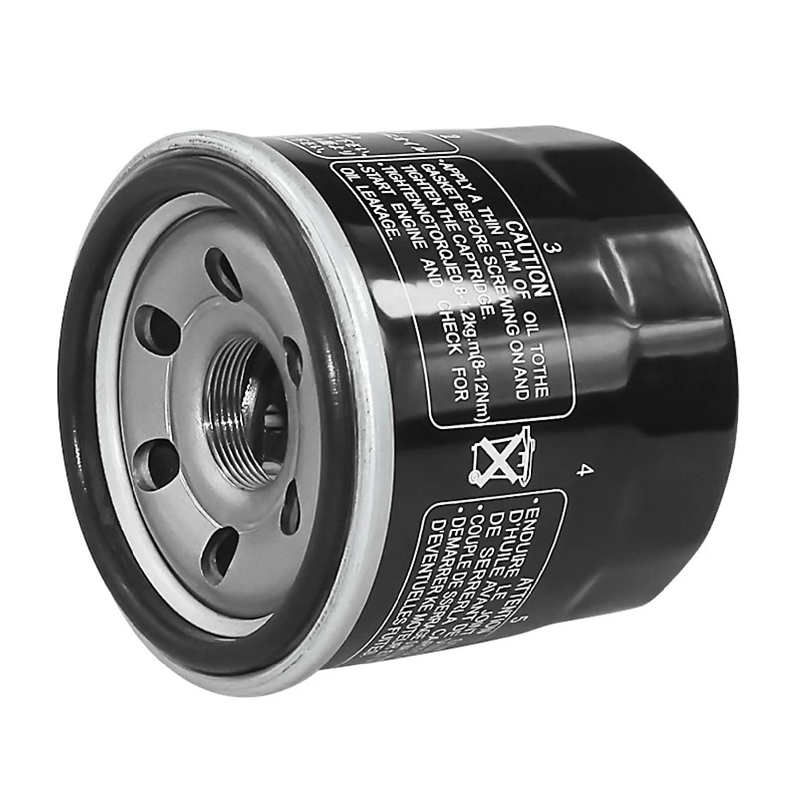 Filtro olio per motociclette Adatto per Suzuki GSX600F Katana GSX1200 Inazuma GSX1250F BKing GSX1300R Hayabusa GSX1400 Filtro olio per moto(Black-3 pcs)