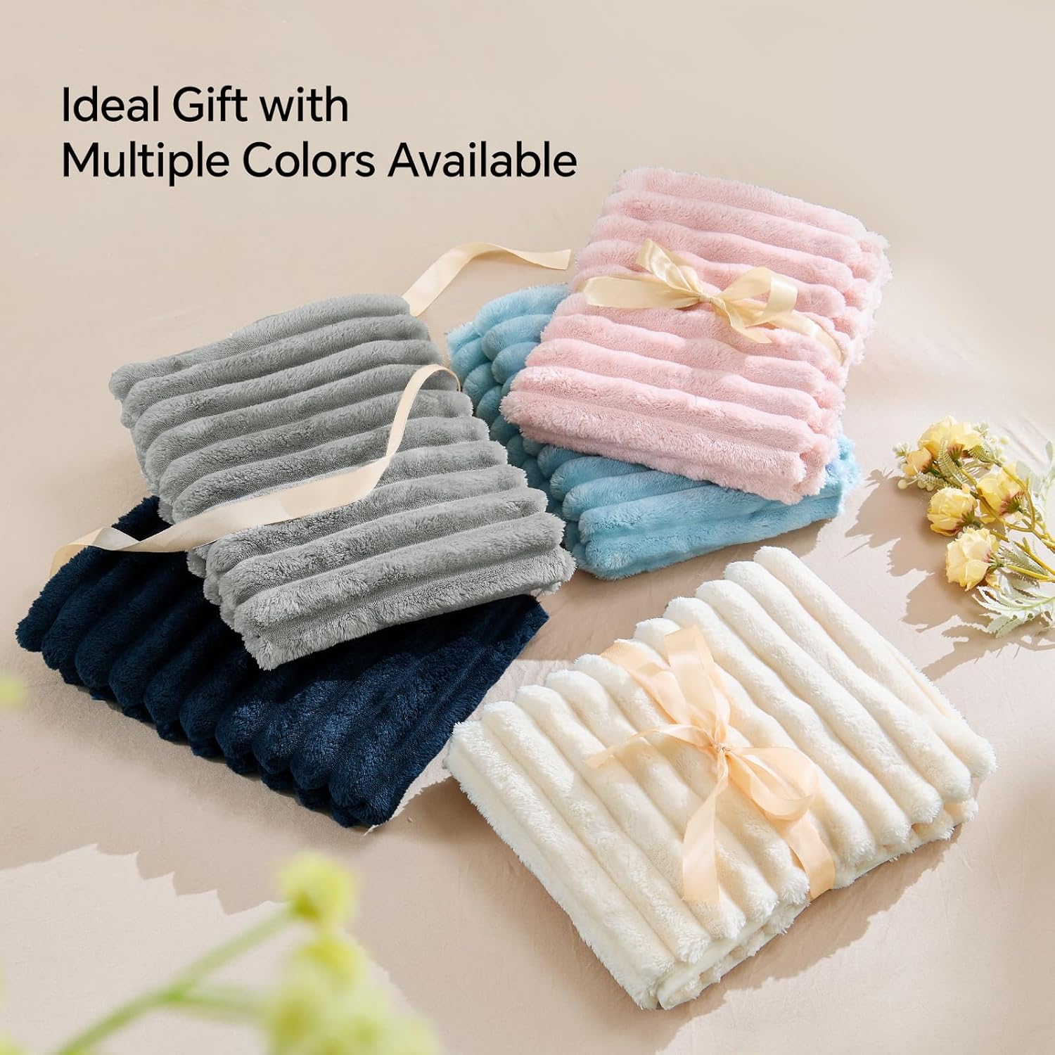 BEDELITE Fluffy Faux Fur Body Pillow Cover with Zipper, Luxury Plush 3D Striped Pillow Cover 20x54 Inches, Super Soft and Cozy Long Body Pillow Pillowcase for Bed Sofa Couch Room Decor(Cream White) - Image 7