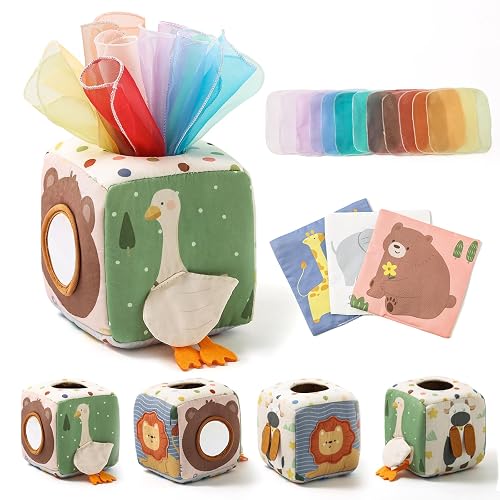 Youuys Baby Tissue Box Toy for Babies 6-12 Months