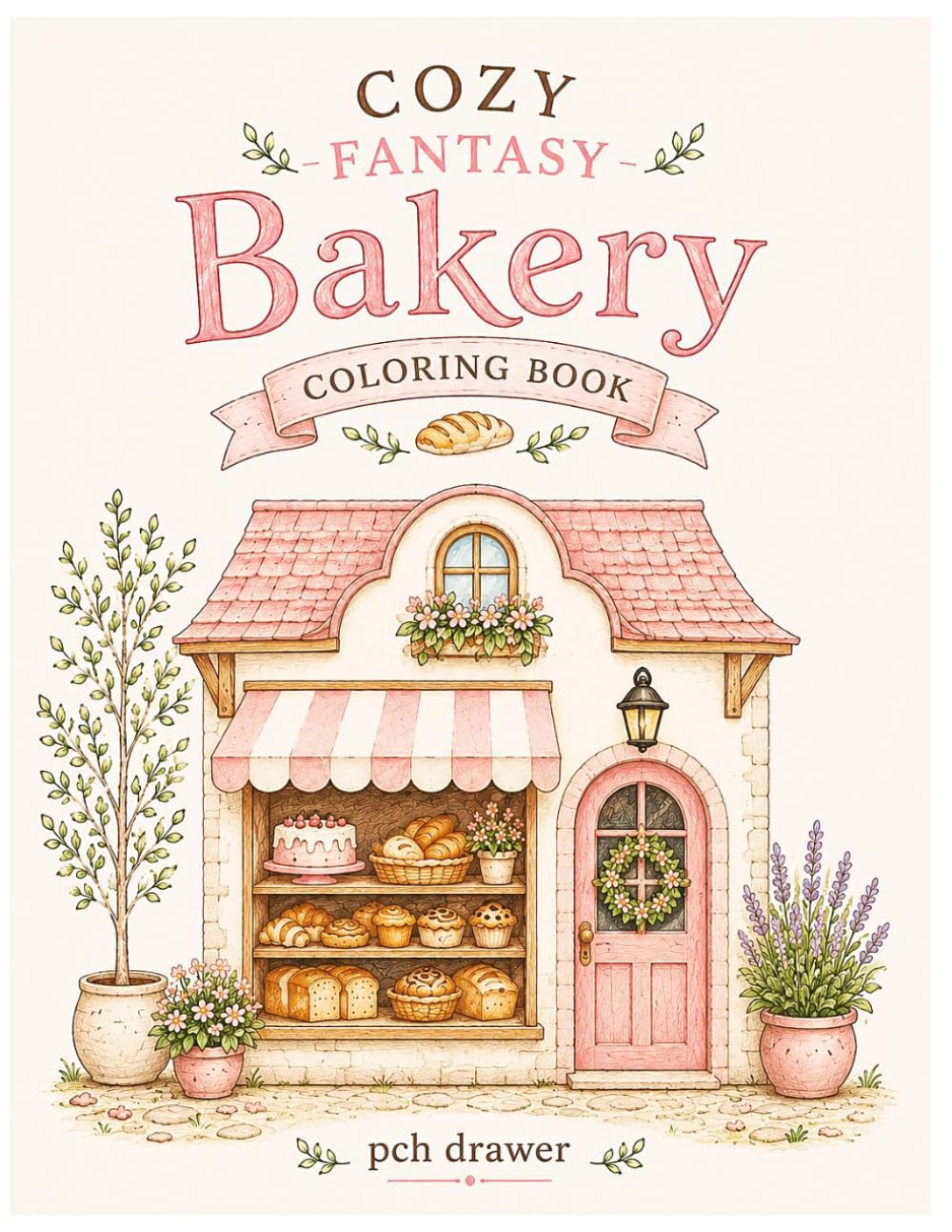Cozy Fantasy Bakery Coloring Book: 50 Relaxing Coloring Pages Filled with Cozy Bakeries, Fresh Bread, Sweet Treats, and Magical Cottagecore Scenes