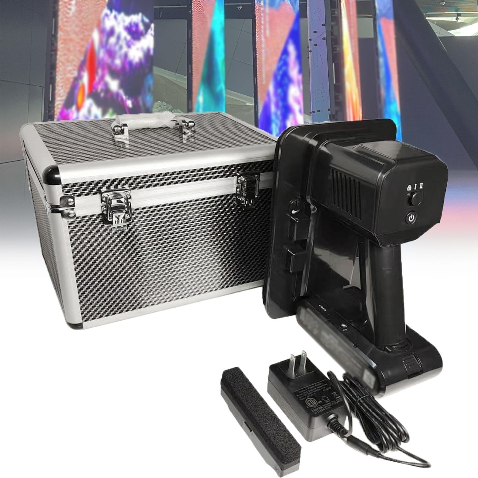 Herramienta de ventosa al vacío con pantalla LED, capacidad de carga de 66 libras, almohadillas ajustables para pantallas curvadas y de azulejos, mantenimiento frontal, uso multifuncional