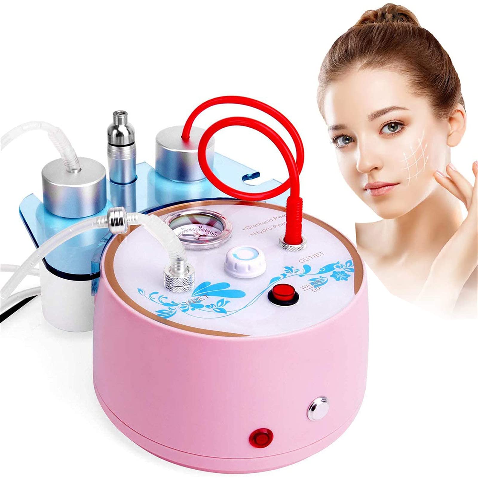 Machine De Dermabrasion Diamantée 2 En 1, Petite Bulle Machine De Microdermabrasion Au Diamant Rajeunissement De La Peau Machine De Beauté De Resserrement De La Peau De Lifting