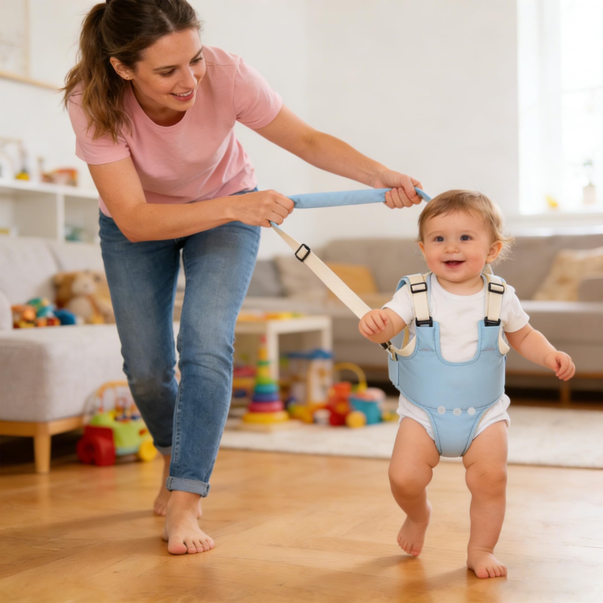 Arnes Bebe para Caminar, Arnés Ajustable de Seguridad para Caminar, Correa Niños Arnes Bebe para Caminar Primeros Pasos, Arnés para Caminar para Bebés de 10 a 36 Meses
