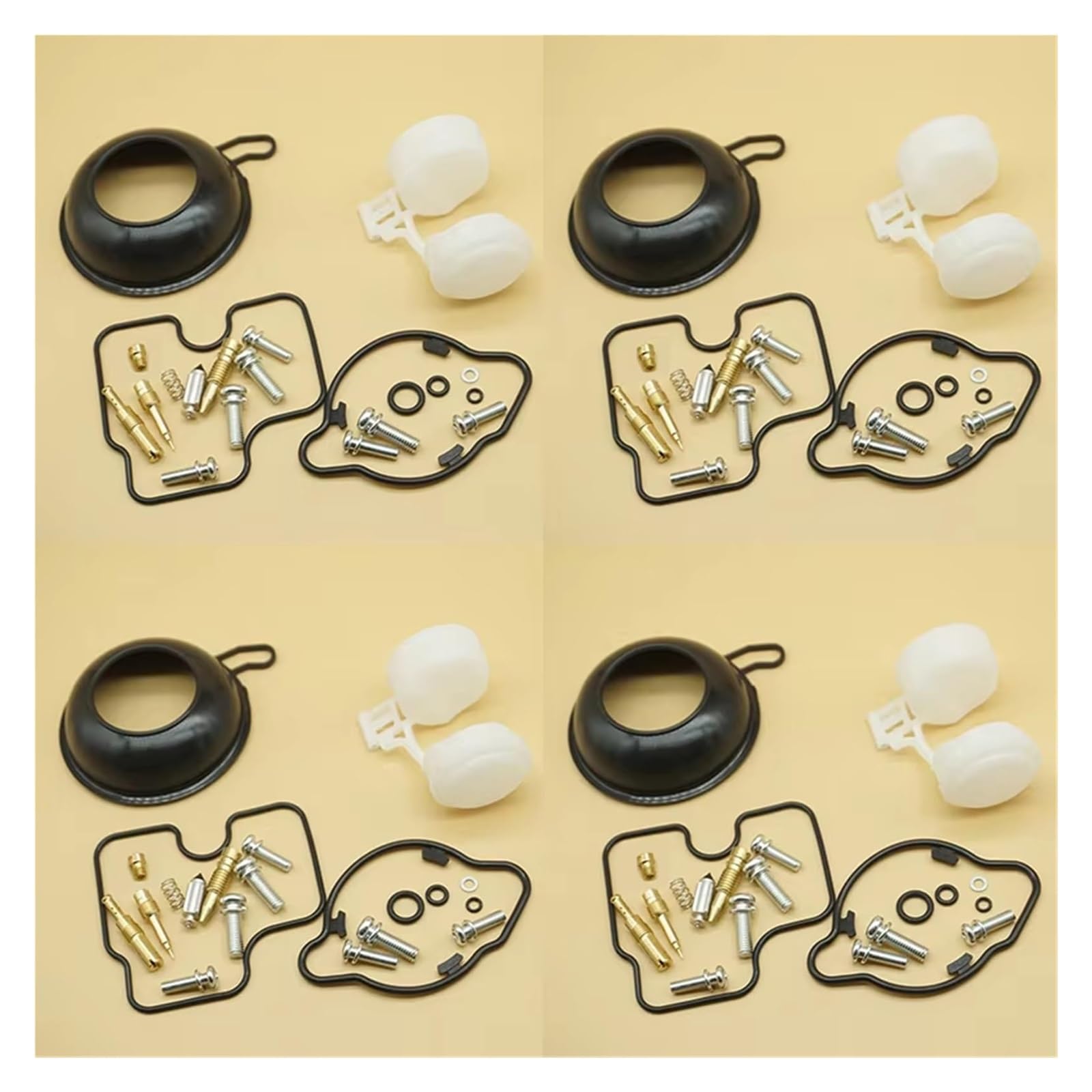 Kit carburador Motocicleta para CB600F CB600F2 para Hornet CB 600F 600F2 para 1998-2006 Carburador Flotador De Reparación Diafragma Membrana Kit(Set 4)