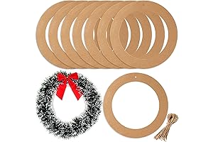 10 Pack Round Cardboard Craft Wreath Rings for DIY Projects