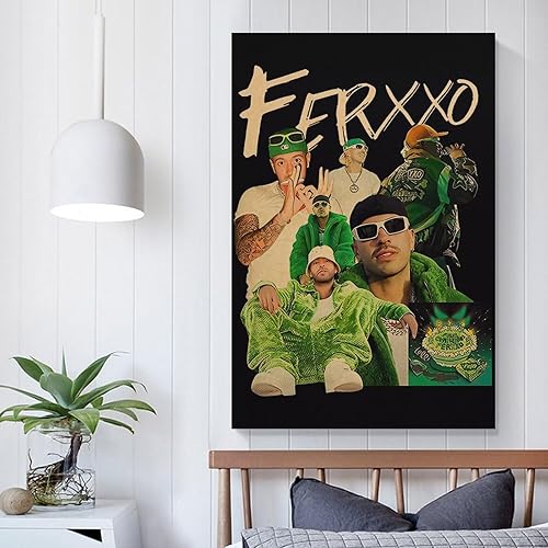 Miniatura 4 de ENZEES Feid Ferxxo - Póster de lienzo decorativo para pared, sala de estar, dormitorio, decoración, regalo, sin marco, estilo 12 x 18 pulgadas (11.8