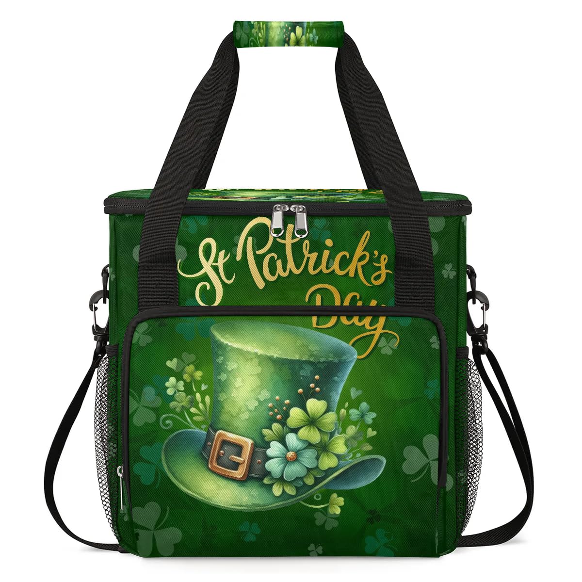 Coffee Maker Carring Bag Hat St Patrick's Day Travel Carrying Storage Tote Bag Compatible with Keurig K-Mini or K-Mini Plus Portable Single Serve Coffee Brewer Case with Pockets for K-cup Pods