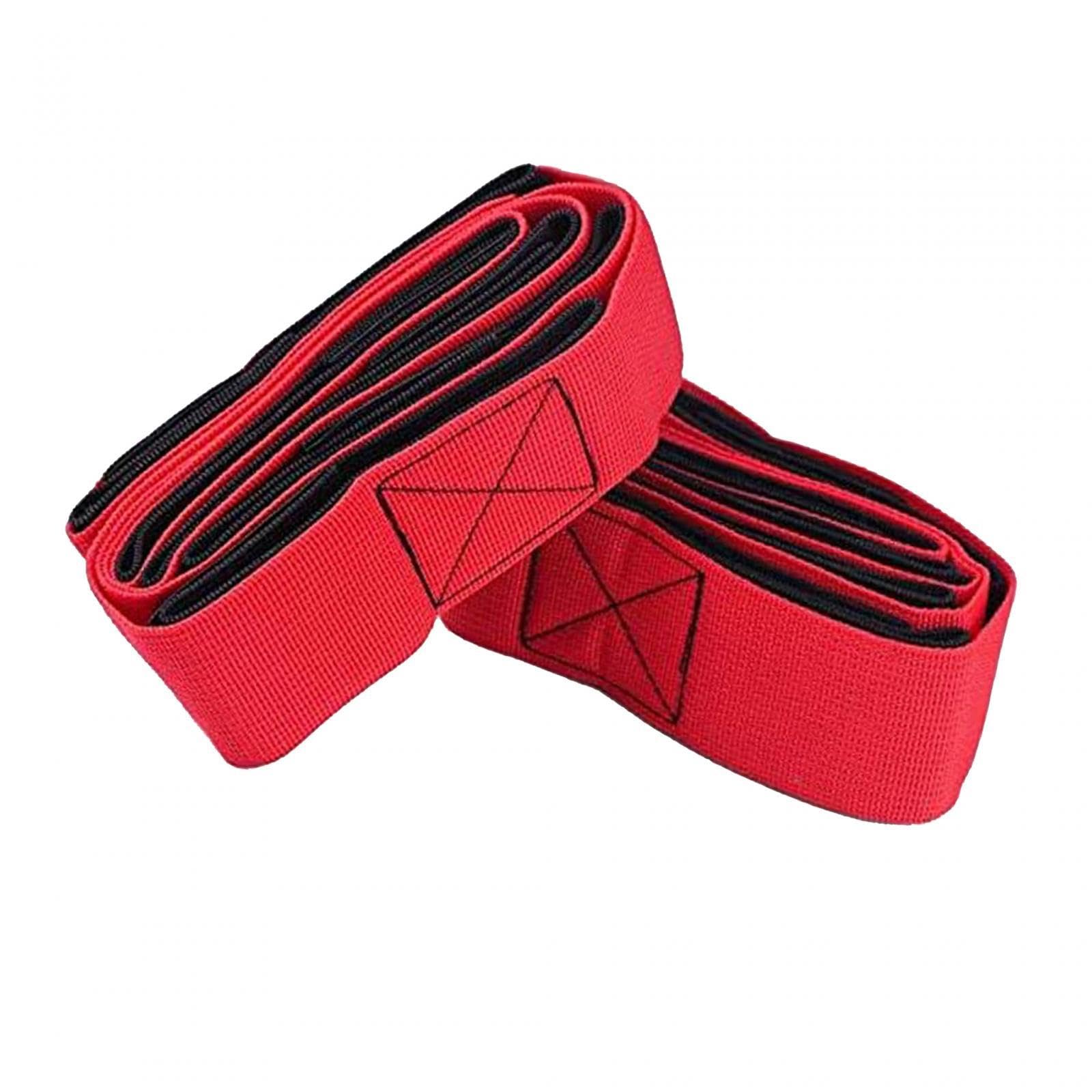 SAZ DEKOR 2Pcs Legged Race Band Team Building Games for Training Outdoor Activity Red 4 Legged 1.2m-picture-10