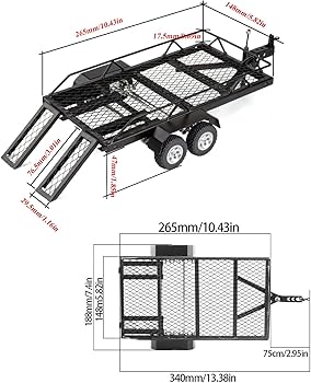 Amazon | RC トレーラー、車の後ろを牽引するための 1/10 RC
